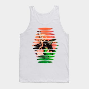 warrior princess and panther fighting mythological dragon Tank Top